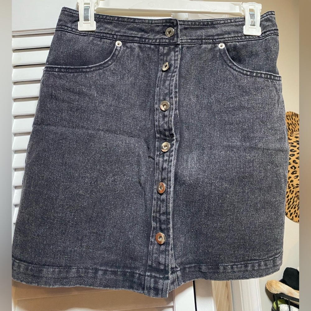 Black Jean Skirt